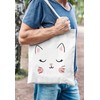 MoonWorks Jute Bag Cat Face Cat Animal Faces Cotton Bag