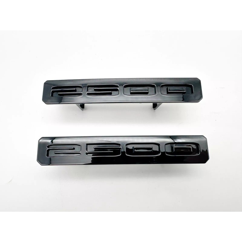 Auto Gloss Black Front Bumper Fascia Fender 2500 Emblems 2024+