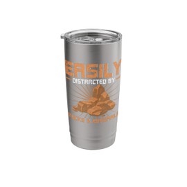 Easily Distracted By Rocks And Minerals Rockhounds Stainless Steel Insulated Tumbler