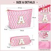 SEFORICO Initial Makeup Bag- Cosmetic Bag Cute Teen Girl Gifts