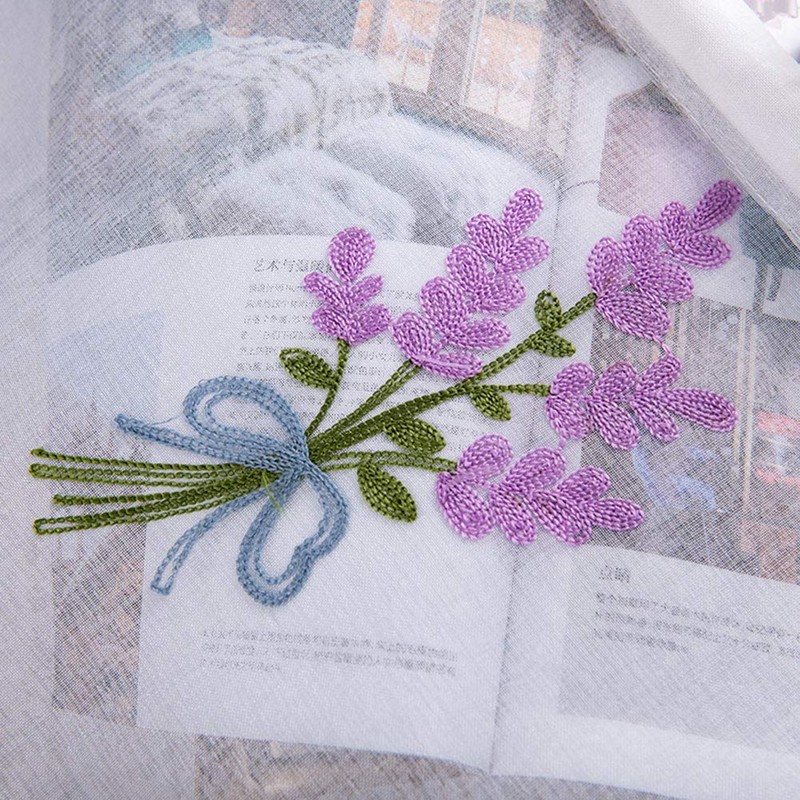 Embroidery Curtain Window Short Half Window Treatment Valance Short Semi