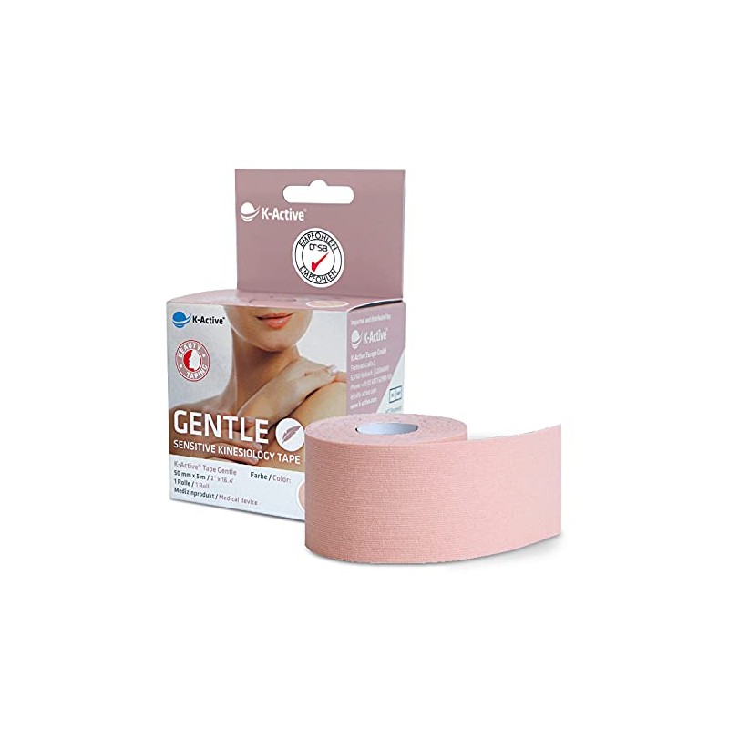 K-Active Gentle Kinesiology Tape, Extra Skin-Friendly, For Sensitive Skin &