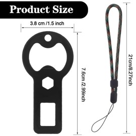 2PCS Metal Bottle Opener with Lanyard and Keyring, Portable Design for Outdoor Activities, Party Supplies