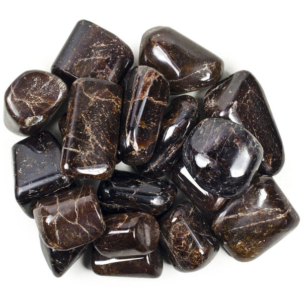 Hypnotic Gems Materials: 1/2 lb Top Grade Hand Polished Garnet from India - Avg 1" to 1.25" - Bulk Natural Polished Tumbled Gemstone Supplies for Wicca, Reiki, and Energy Crystal Healing