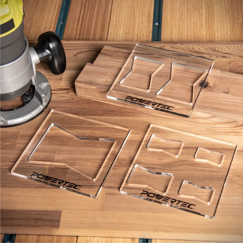 POWERTEC 71728 Butterfly Inlay Template Kit | Router and Decorative