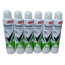 Rexona Women 6xREXONA ADVANCED PROTECTION 72H 0% ALCOHOL BAMBOO & Aloe ANTI-TRANSPARE