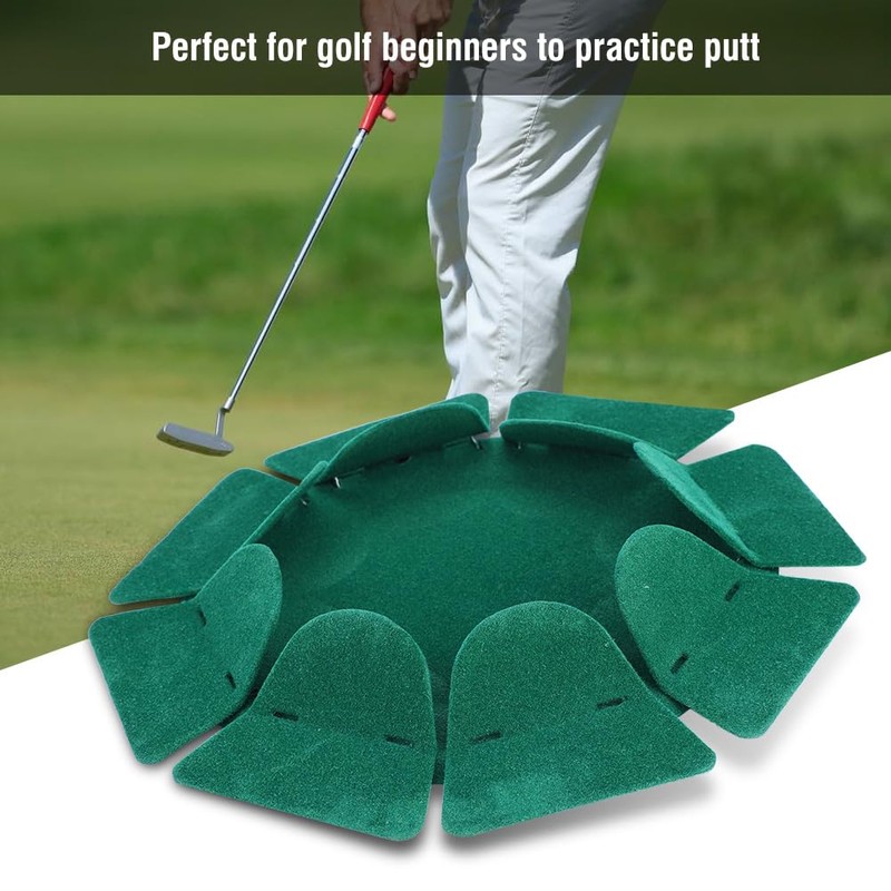 Haosie Putting Mat Indoor Golf, Flocking Surface Golf Hole, Green