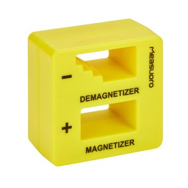MeasuPro Demagnetizer and Magnetizer - Yellow - for Screwdrivers Tips, Bits, and Small Tools, Large or Big Screws, Drills, Drill Bits, Sockets, Nuts, Bolts, Nails and Precision Construction Tools