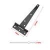 YINETTECH T-Strap T-Strap 5" Heavy Duty Shed Hinge Set for