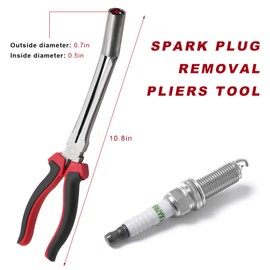 MUQIDA Spark Plug Wire Removal Pliers, High Voltage Cylinder Cable Removal Tool Spark Plug Pliers, Universal Automotive Sleeve Type Spark Plug Wire Remover Puller, Car Accessories