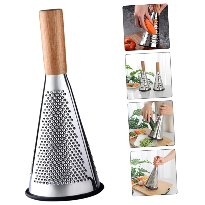 NOLITOY Vertical Stainless Steel Cheese Grater Cone Shaped Grating Tool