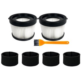 Eleqldwen 2Pcs DCV5011H HEPA Filter for DCV501HB Cordless Handheld Vacuum Spare Parts Accessories Parts with 4 Foam Sleeve Filters & 1 Brush
