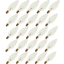 Industrial Performance 15CTC 130V, 15 Watt, B10, Candelabra Screw (E12) Base Light Bulb (25 Bulbs)