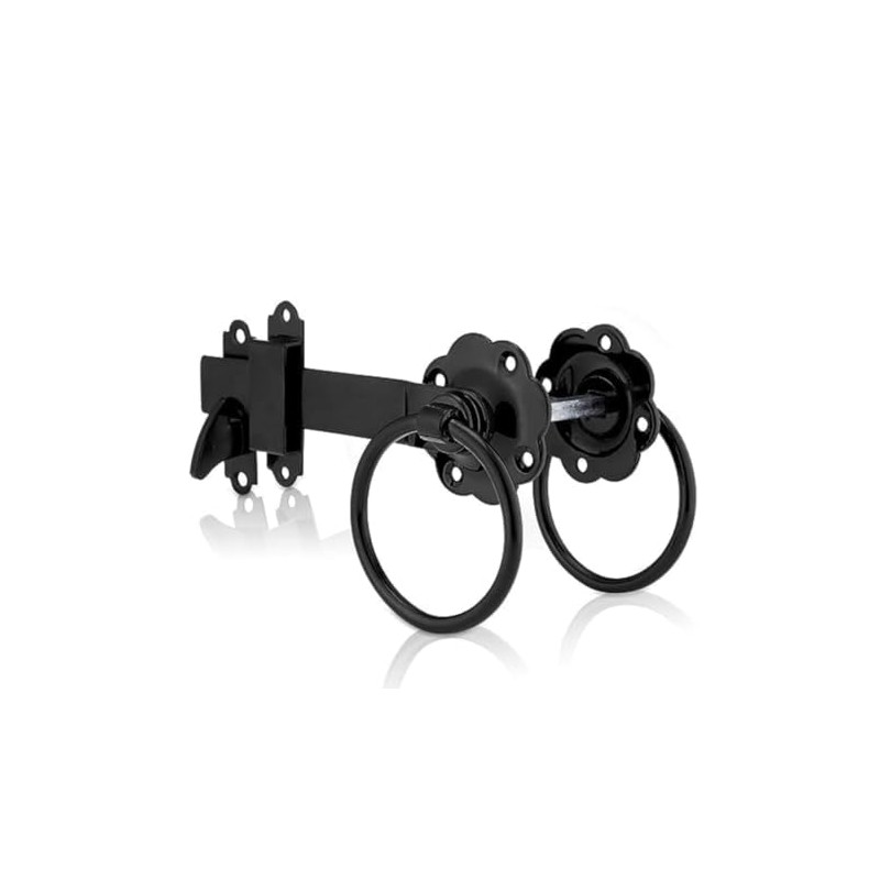 Black Ring Gate Latch, Garden Gate Latch, Door Catch, Gate