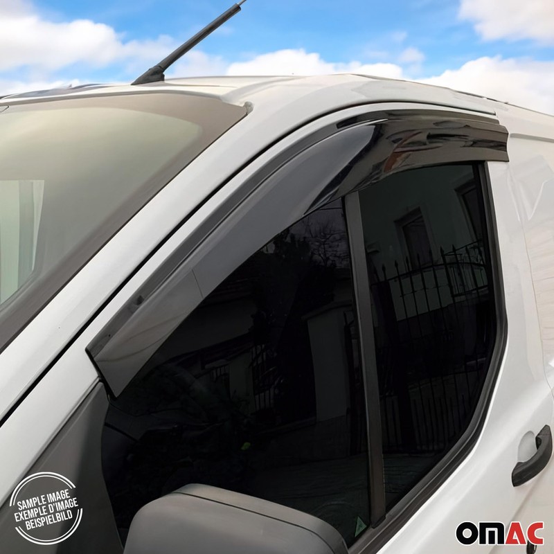 OMAC Window Visor Vent Rain Guard Deflector for Ford e-Transit