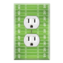 Graphics Wallplates - Football Field - Duplex Outlet Wall Plate Cover