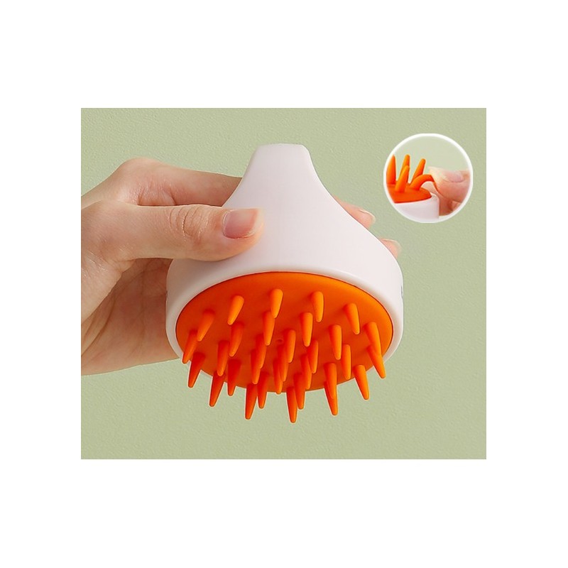 바코젤 헤어 샴푸 브러쉬 두피 마사지, 오렌지, 1개 Bacogel Hair