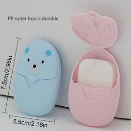 6 Boxes Paper Soap, Portable Soap Sheets Disposable Paper with Plastic Box, Mini Travel, Soap Paper, Soap Sheets, for On the Go Travel Camp