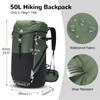 Outplea 50L Large Hiking Backpack with Front Opening Men Women
