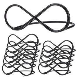 PATIKIL Place Card Holder, 12 Pack Metal Number Eight Shape Memo Clip Holder Stand with Heart Clasp Table Number Holders for Pictures Photos Note Card Paper Food Sign, Black