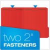 Pendaflex Fastener Folders, 2 Fasteners, Letter Size, Red, 1/3 Cut