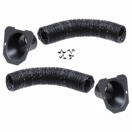 Auto Krafters Compatible/Replacement For Defroster Hose and Duct Kit 2 Hoses with Mounting Flange & Clips 1960-65 Falcon Ranchero Mercury Comet (C3DZ-18490)