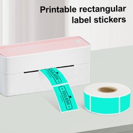 YOULAISHI Colored Removable Freezer Labels 1" x 2" Waterproof & Oil Resistant Watercolor Green Blank Stickers with Perforation Line for Food Containers, Jars, and Pantry Organization, 500PCS
