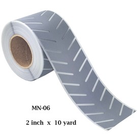 NOZUONO High Visibility Silver Reflective Heat Transfer Vinyl Warning Tape Iron On for Clothing MN-06 2in x 10y