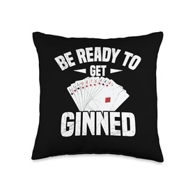 Gin Rummy Score Pads Gin Rummy Card Game Player Gin Rummy Throw Pillow