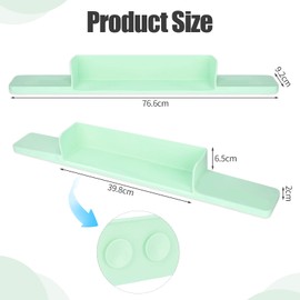 Splash Guard for Bathtub, Silicone Bathtub Splash Guard for Kids, Bath Play Toy Time Shield Holder Storage No Mess for Kids Toddlers Baby, 7 Suction Cups Attach to Bath Tub Ledge (Blue)