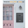 Uniclife Wall Mount Mailbox for Outside, Large Locking Mailbox with
