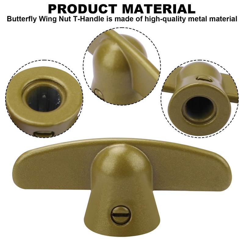 3/8" Tee Handle Casement Operator,T-Crank Window Handle,Replacement Pella Casement Window