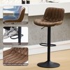 FIRAVOE Swivel Bar Stools Set of 2, Tan Counter Height