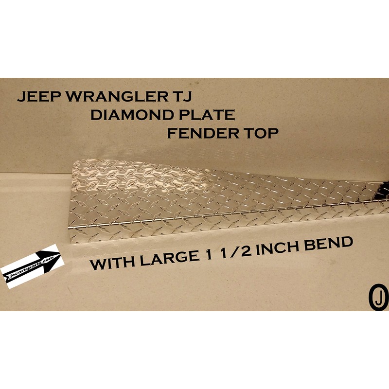 Fits JEEEP WRANGLER TJ DIAMOND PLATE FENDER TOP COVERS WITH