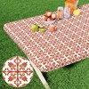 misaya Rectangle Vinyl Table Cloth, Elastic Fitted Flannel Backed Tablecloth,