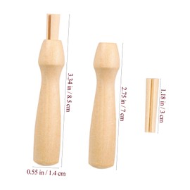 Operitacx 10pcs Stab Tool Handles Wooden Felting Needle Handles Precision Crafted for Easy Use