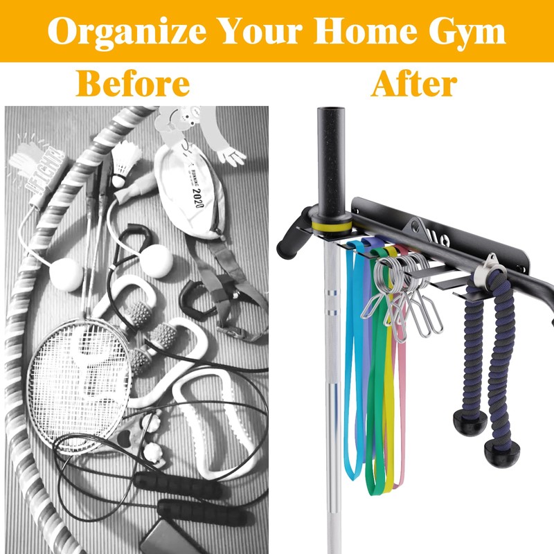 VAIIO Gym Storage Rack With 8 Hooks Multi Purpose Resistance
