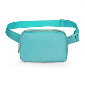 Waist Belt Bag Fashion Fanny Pack Women and Men Gift Crossbody Bag With Adjustable Strap For Travel Running Hiking Walking (Light Blue)