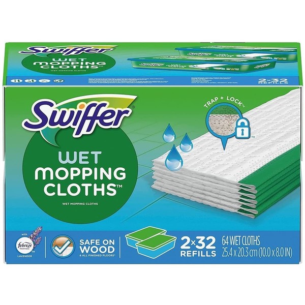 Swiffer Sweeper Wet Refills, (64 ct.) - Lavender & Vanilla Comfort