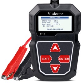 Visdector BT10 Car Battery Tester 12V 100-2000 CCA Digital Battery Load Tester, Automotive Alternator Starter Tester, Auto Battery Analyzer for Car, SUV, Light Truck, Boat