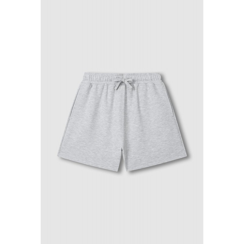 JAJU [JAJU] Women's Sweat Half Pants_Melange Grey