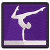 Balance Beam Artistic Gymnastics Multi-Color Embroidered Iron-On Patch Applique -
