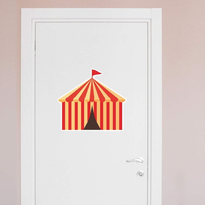 Extra Large 460mm 'Circus Tent' Permanent Sticker Decal for Cars/Windows/Bins/Walls