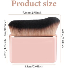 Tanning Brush, Self Tanning Brush Body Makeup Applicator, Versatile Body Kabuki Brush for Foundation, Powder, and Liquid Blending, Soft Bristles, Easy to Clean