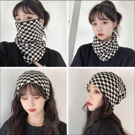 Multi-functional Winter Sports Mask & Head Wrap Thermal Houndstooth/FREE