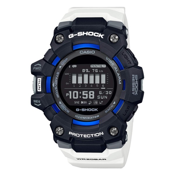 Casio G-Shock GBD-100 Series Wristwatch, multicolor (white / blue), Watch