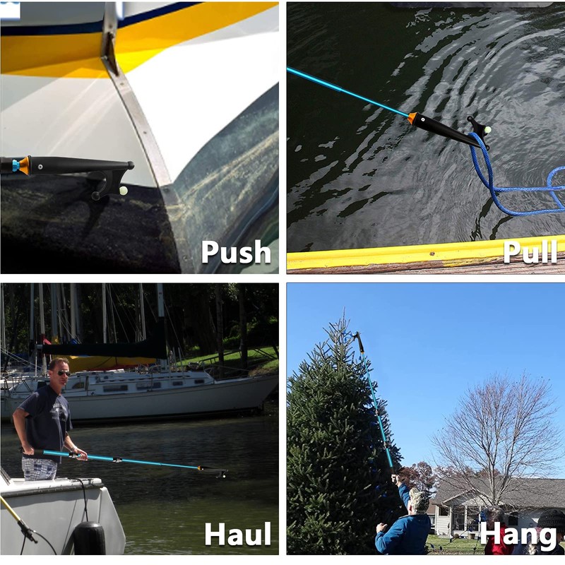 KOMCLUB Telescoping Boat Hook for Docking 3-Stage Telescopic Boat Hook