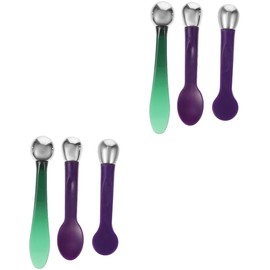 Beavorty 2sets Smooth Surface Eye Massage Spoon Face Scoop Sticks for Micro Circulation Enhancement 3pcs*2
