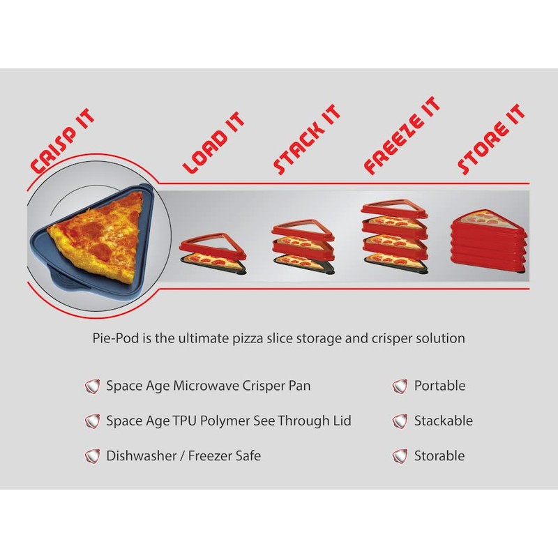 PIE-POD™ - Double Decker - Reusable Pizza Crisper and Pizza