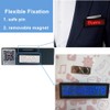LED Name Tag, OUHL Upgraded Rechargeable LED Badge Scrolling Mini